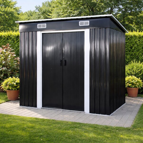 Záhradný domček BestBerg BBSH-407A / 2,8 m² / 130 x 213 x 191 cm / antracitová/biela