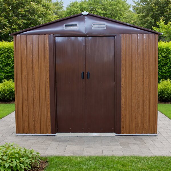 Záhradný domček BestBerg BBSH-608W / 5,3 m² / 205 x 257 x 202 cm / dekor dreva/hnedá