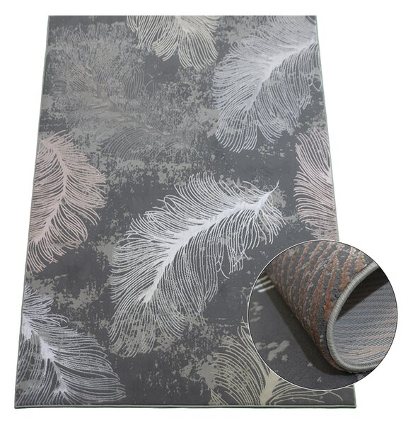 BE Koberec Allianz 6304 GREY – sivý obdĺžnikový Rozmer: 60x100 cm