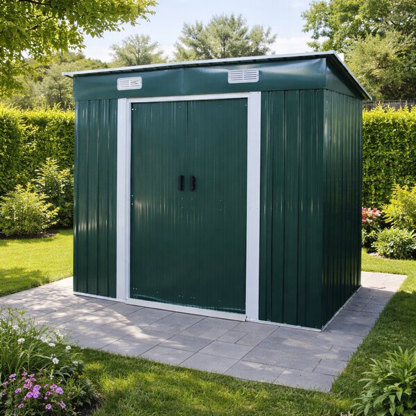 Záhradný domček BestBerg BBSH-407GR / 2,8 m² / 130 x 213 x 191 cm / zelená