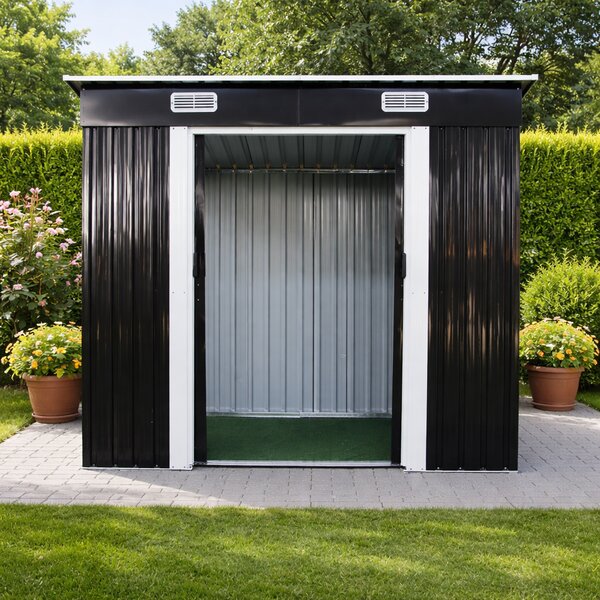 Záhradný domček BestBerg BBSH-407A / 2,8 m² / 130 x 213 x 191 cm / antracitová/biela