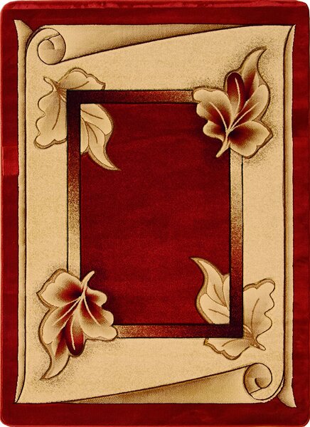 Koberec Adora 7014 RED – červený vzorovaný obdĺžnik Rozmer: 140x190 cm