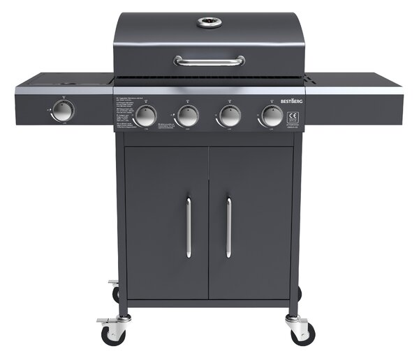 Plynový gril BestBerg BBBQ-28SB / 5 horákov / 14,4 kW / čierna
