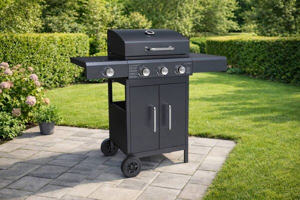 Plynový gril BestBerg BBBQ-27SB / 4 horáky / 11,6 kW / čierna