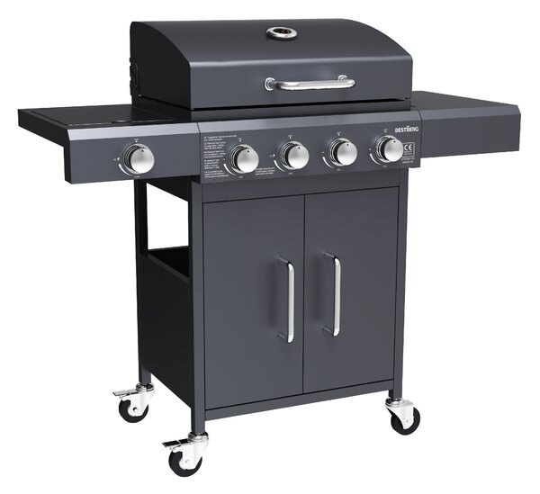 Plynový gril BestBerg BBBQ-28SB / 5 horákov / 14,4 kW / čierna