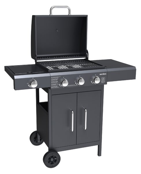 Plynový gril BestBerg BBBQ-27SB / 4 horáky / 11,6 kW / čierna