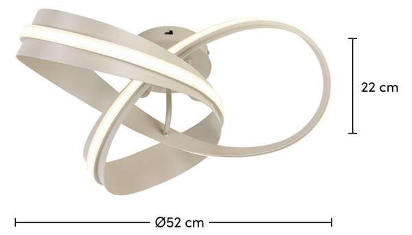 STROPNÉ LED SVIETIDLO, 52/22 cm Novel - Interiérové svietidlá