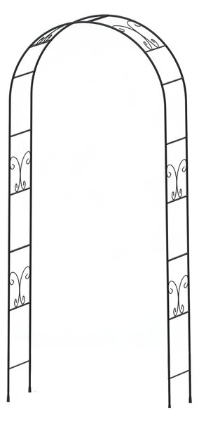 Kovový záhradný kvetinový oblúk BestBerg BBFA-20DA / 104 × 240 cm / čierna