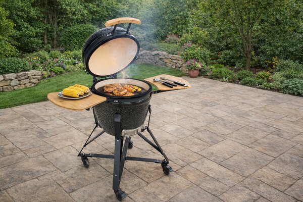 Keramický Kamado BBQ gril BestBerg BBGK-46B / Ø 38,3 cm / čierna