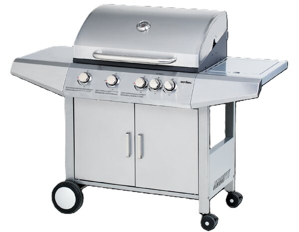 Plynový gril BestBerg BBBQ-24ST / 5 horákov / 15,75 kW / strieborná