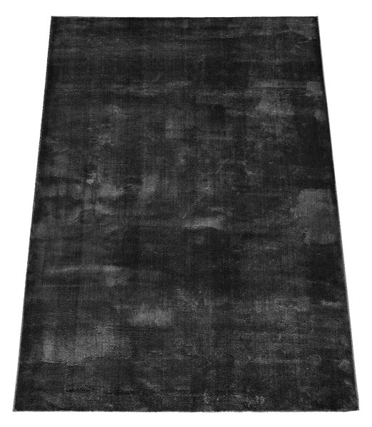 Čierny shaggy koberec Rabbit 62 BLACK – obdĺžnikový Rozmer: 40x60 cm