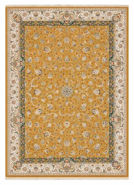 Koberec Sultan 1200 Gold – žltý obdĺžnik s orientálnym vzorom Rozmer: 150x225 cm