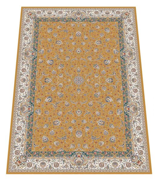 Koberec Sultan 1200 Gold – žltý obdĺžnik s orientálnym vzorom Rozmer: 150x225 cm