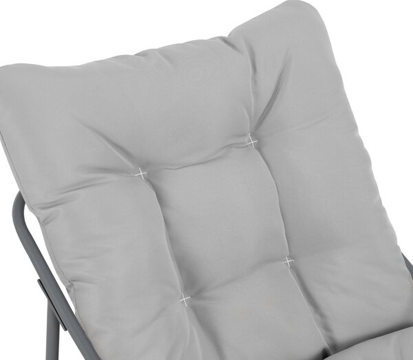 Sada dvoch záhradných kresiel so stolíkom BestBerg BBGF-1030 / sivá