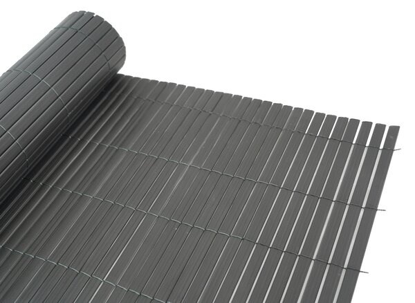 Umelá PVC rákosová rohož/zástena BestBerg BBGD-23G / 2 × 3 m / sivá