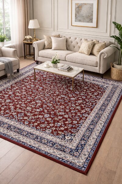 Koberec Jasmin 9870 RED – červený s orientálnym vzorom Rozmer: 120x180 cm