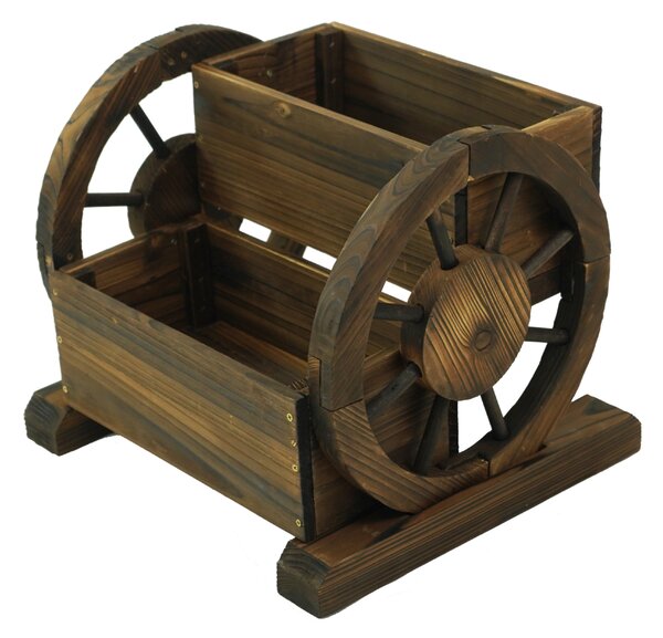 Drevený záhradný truhlík BestBerg BBGD-2039 / 39 x 35 x 32 cm / hnedá