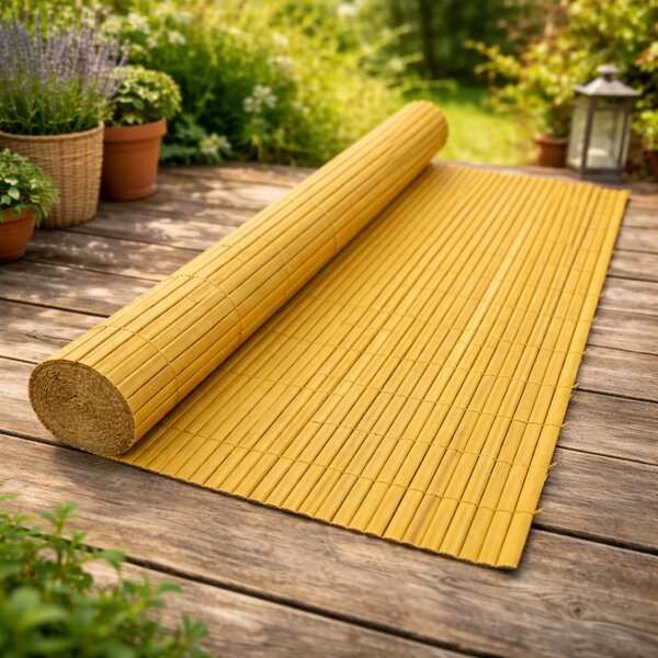 Umelá PVC rákosová rohož/zástena BestBerg BBGD-13Y / 1 × 3 m / prírodná