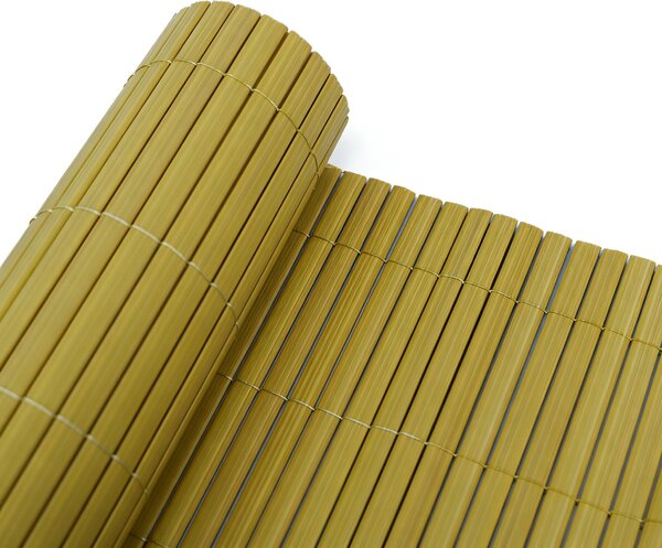 Umelá PVC rákosová rohož/zástena BestBerg BBGD-23Y / 2 × 3 m / prírodná