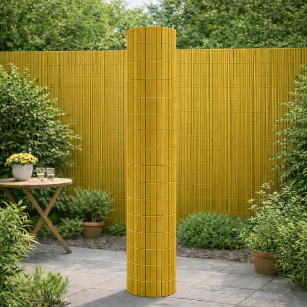 Umelá PVC rákosová rohož/zástena BestBerg BBGD-23Y / 2 × 3 m / prírodná