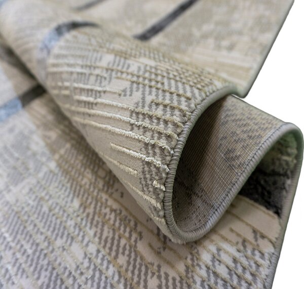 Koberec Esprit 3609 GREY – sivý s geometrickým vzorom Rozmer: 60x100 cm
