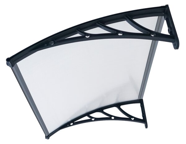 Hliníkový vchodový prístrešok BestBerg BBDA-8012D / 120 × 80 cm / čierna