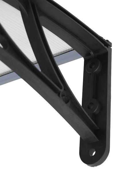 Hliníkový vchodový prístrešok BestBerg BBDA-8012D / 120 × 80 cm / čierna