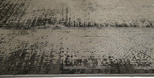 Koberec Deluxe 9090 GREY – sivý obdĺžnikový s vintage vzorom Rozmer: 60x100 cm