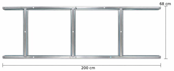 Základňa BBSH-B1 pre záhradný domček BestBerg BBSH-407 / 68 x 200 cm / oceľ / strieborná