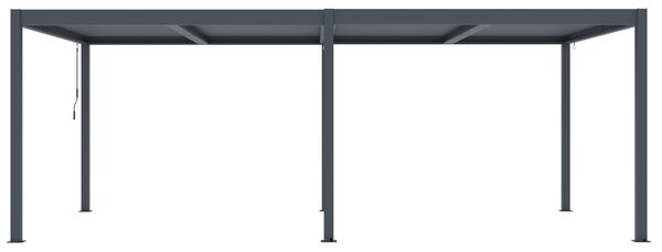 Hliníková bioklimatická pergola s lamelami BestBerg BBP-18G / 600 × 304 × 218 cm / sivá