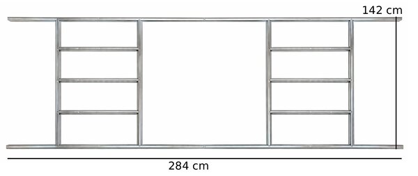 Základňa BBSH-B4 pre záhradný domček BestBerg BBSH-1113 / 284 x 327 cm / oceľ / strieborná