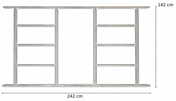Základňa BBSH-B3 pre záhradný domček BestBerg BBSH-1208 / 242 x 284 cm / oceľ / strieborná