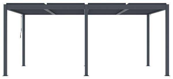 Hliníková bioklimatická pergola s lamelami BestBerg BBP-15G / 509 × 304 × 218 cm / sivá