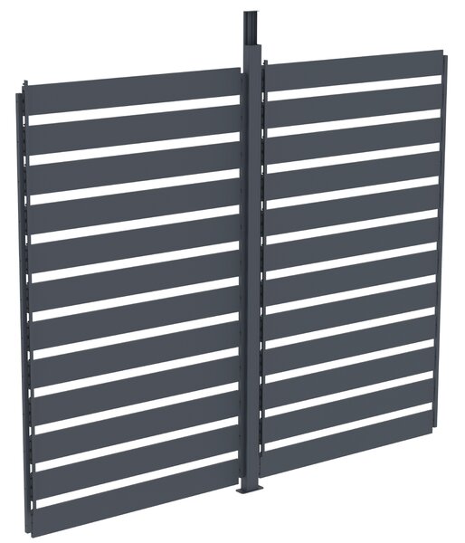 Bočná zástena pre bioklimatickú pergolu BestBerg BBP-E1CG / 238 × 218 cm / sivá