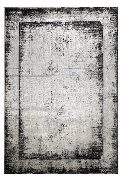 Koberec Deluxe 9090 GREY – sivý obdĺžnikový s vintage vzorom Rozmer: 60x100 cm