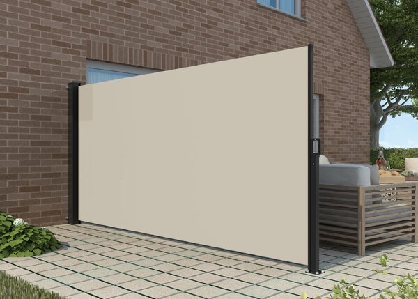Zaťahovacia markíza/bočná zástena BestBerg BBSU-S300C / 180 × 300 cm / čierna/krémová