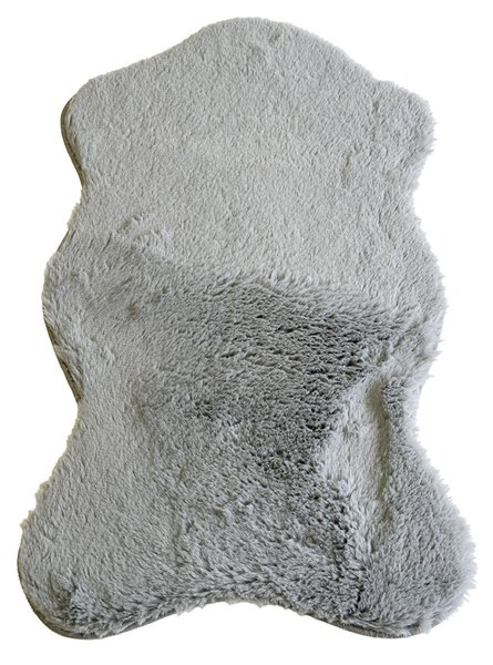 Koberec Puffy 060 sivý obdĺžnikový – Polyester Fur 1500 g/m² Rozmer: 40x60 cm