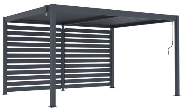 Bočná zástena pre bioklimatickú pergolu BestBerg BBP-C1CG / 370 × 218 cm / sivá