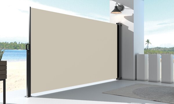 Zaťahovacia markíza/bočná zástena BestBerg BBSU-S300C / 180 × 300 cm / čierna/krémová