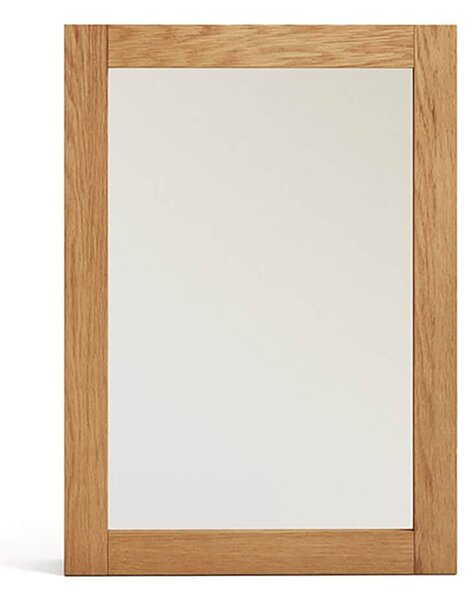 MUZZA Závesná skrinka so zrkadlom bialu 50 x 70 cm prírodná