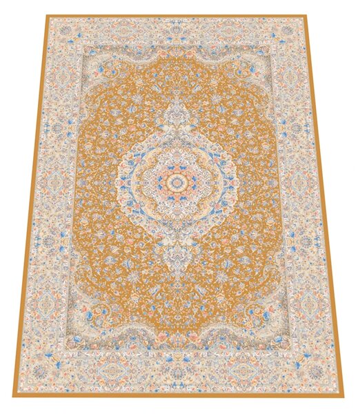 Koberec Miras 1200 GOLD – žltý obdĺžnikový s orientálnym vzorom Rozmer: 150x225 cm