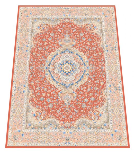 Koberec Miras 1200 MADDER RED – červený obdĺžnik so vzorom Rozmer: 150x225 cm