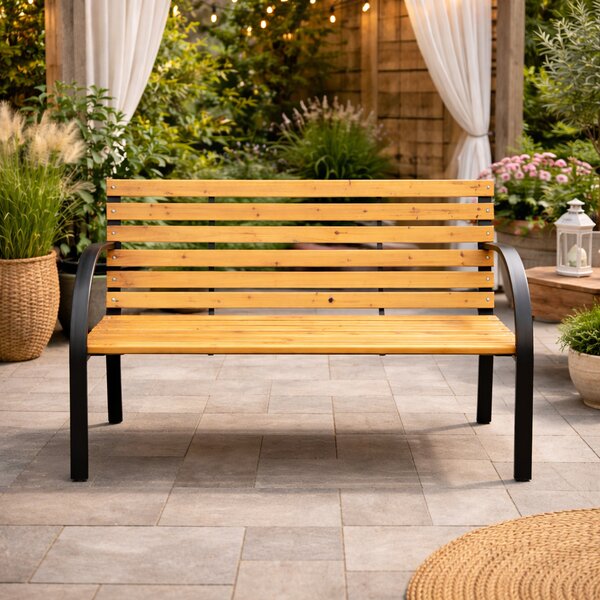 Záhradná lavička BestBerg BBGF-269 / 122 × 60 × 80 cm / drevo