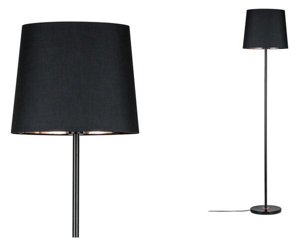 Stojacie Lampa Paulmann, Enja, Čierna, Obývacia izba, Kov, Moderný