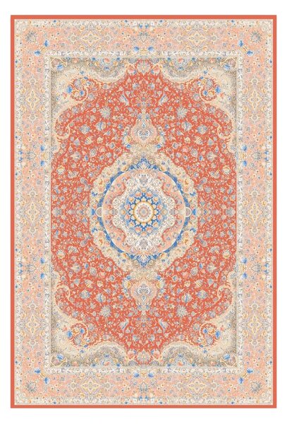 Koberec Miras 1200 MADDER RED – červený obdĺžnik so vzorom Rozmer: 150x225 cm