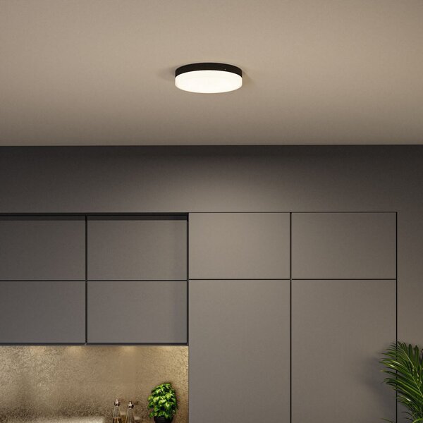 Stropné Lampa Paulmann, Amalie, stmievateľné, Čierna, Obývacia izba, Hliník, Moderný