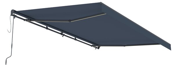 Elektrická markíza s LED osvetlením BestBerg BBSU-EL495CG / 495 x 300 cm / sivá