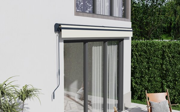 Elektrická markíza s LED osvetlením BestBerg BBSU-EL395BG / 395 × 300 cm / béžová