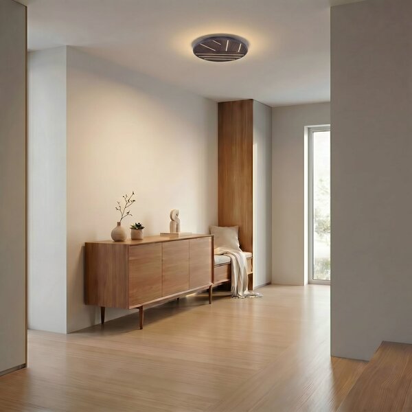 Stropné Lampa Lucande, Orven, stmievateľné, Čierna, Obývacia izba, Kov, Moderný