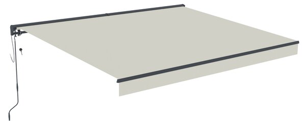Elektrická markíza s LED osvetlením BestBerg BBSU-EL395BG / 395 × 300 cm / béžová